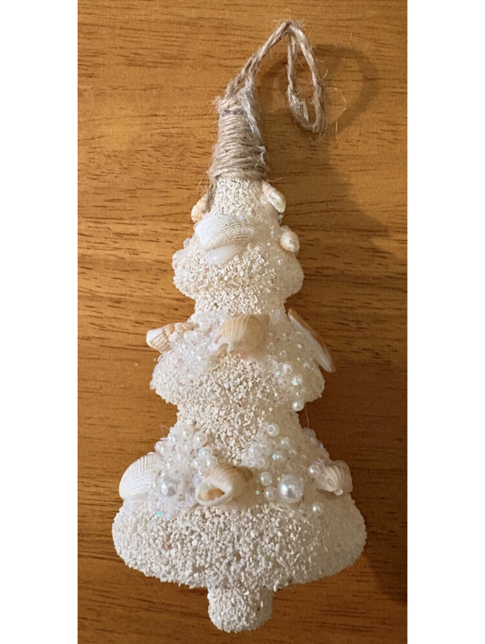 Sand Christmas Tree Ornament Seashells Shells Nautical Tropical Beach Home Decor